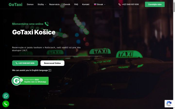 Screenshot of gotaxikosice.sk