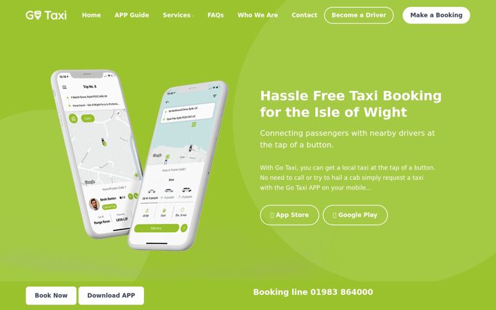 Screenshot of gotaxiuk.com