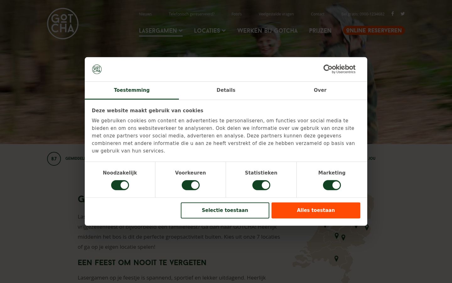 Snímka obrazovky banera súhlasu zobrazeného pred akoukoľvek interakciou