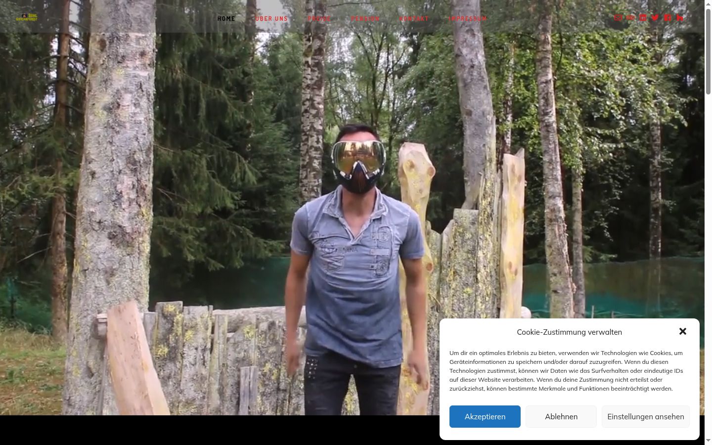 Sutikimo reklamjuostės, rodytos prieš bet kokią sąveiką, ekrano kopija