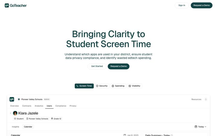 Screenshot of goteacher.com