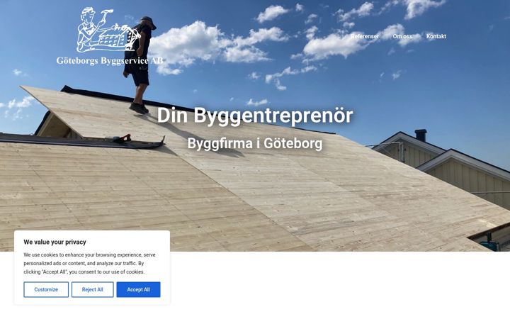Screenshot of goteborgsbyggservice.se