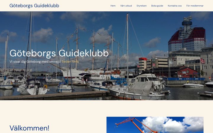 Screenshot of goteborgsguideklubb.se