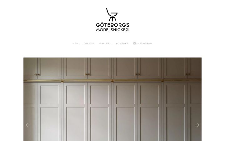 Screenshot of goteborgsmobelsnickeri.se