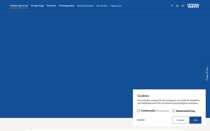 Screenshot of goteborgsvarvet.se