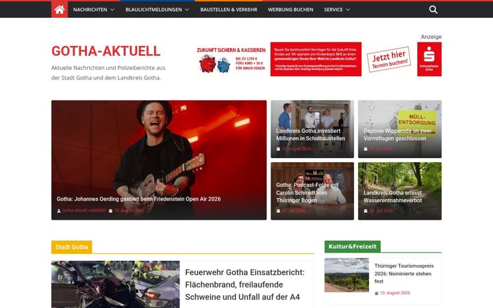 Screenshot of gotha-aktuell.org
