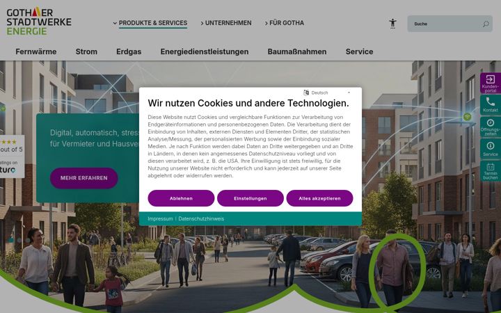 Screenshot of gothaer-stadtwerke-energie.de