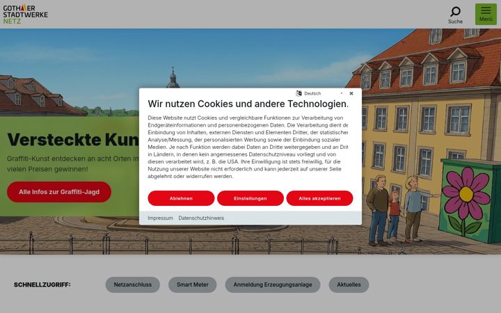Screenshot of gothaer-stadtwerke-netz.de