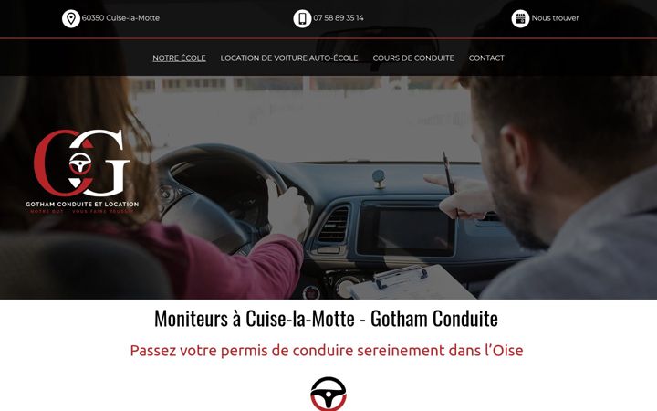 Screenshot of gotham-conduite.fr