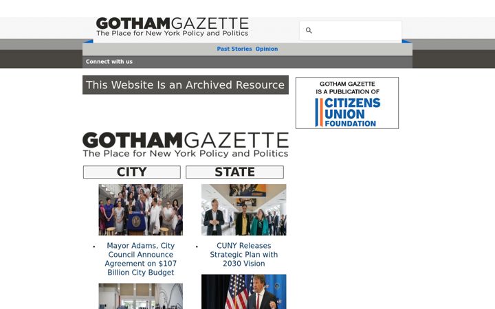 Screenshot of gothamgazette.com