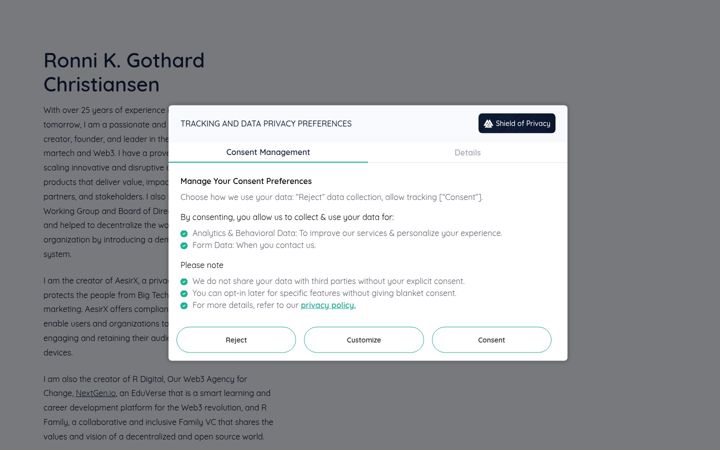 Screenshot of gothard.dk