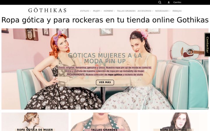 Screenshot of gothikas.es