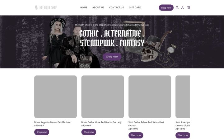 Screenshot of gothware.com.au