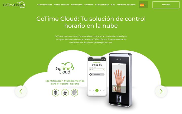 Captură de ecran a gotimecloud.com