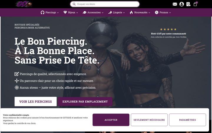 Screenshot of gotique.fr