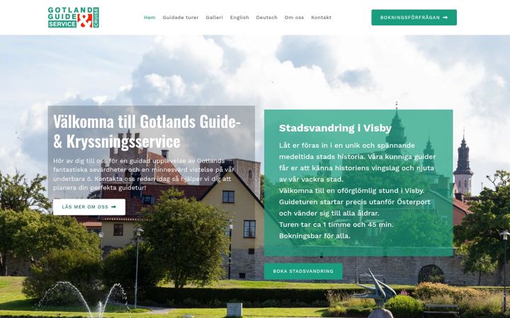 Screenshot of gotlandsguideservice.se