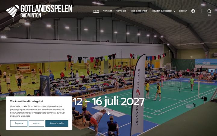Screenshot of gotlandsspelen.se