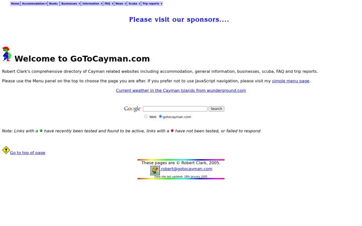 Screenshot of gotocayman.co.uk