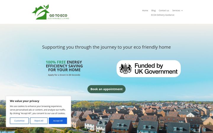 Screenshot of gotoeco.co.uk