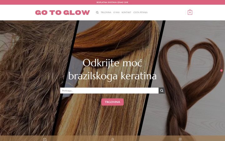 Snímek obrazovky gotoglow.hr