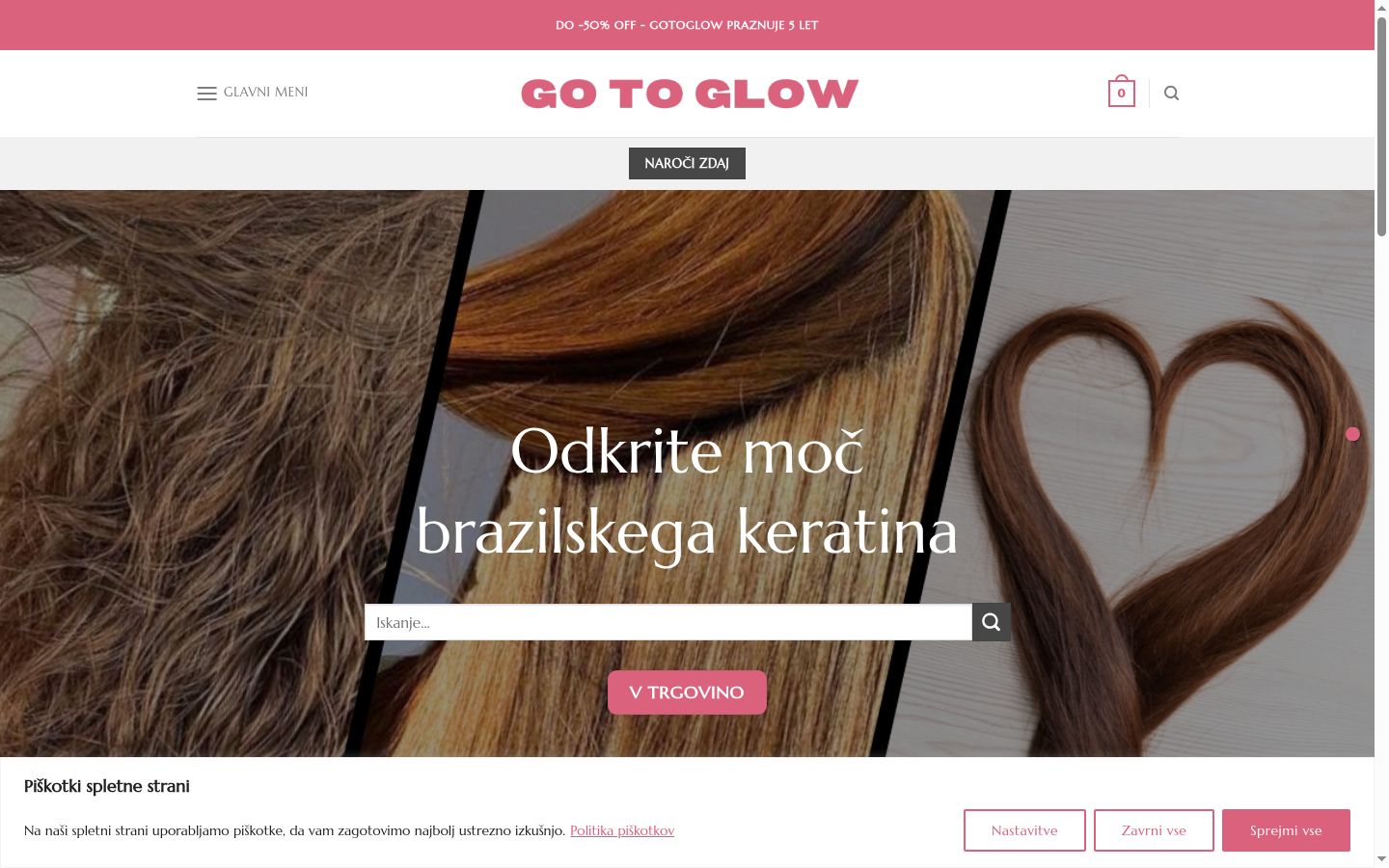 Sutikimo reklamjuostės, rodytos prieš bet kokią sąveiką, ekrano kopija