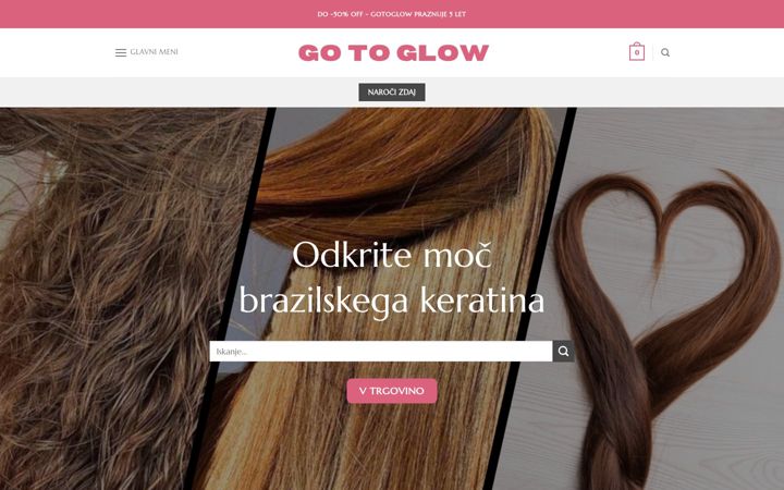 Screenshot von gotoglow.si
