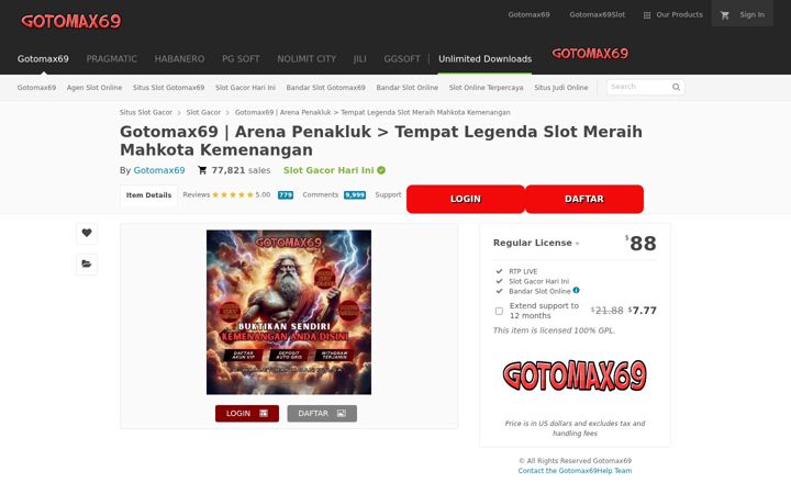 Screenshot of gotomax69.com