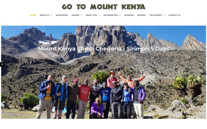 Screenshot of gotomountkenya.com