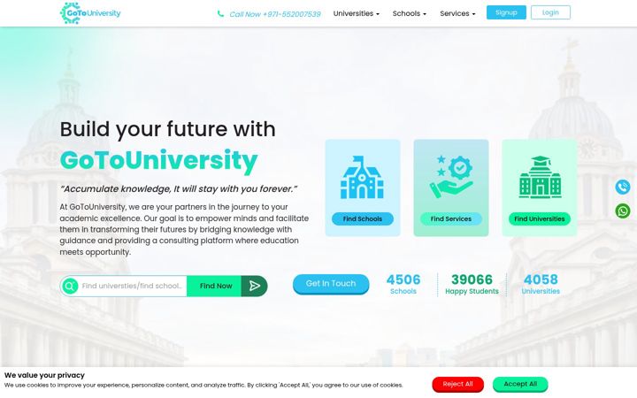 Screenshot of gotouniversity.com