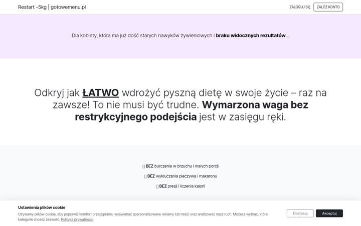 Screenshot of gotowemenu.pl
