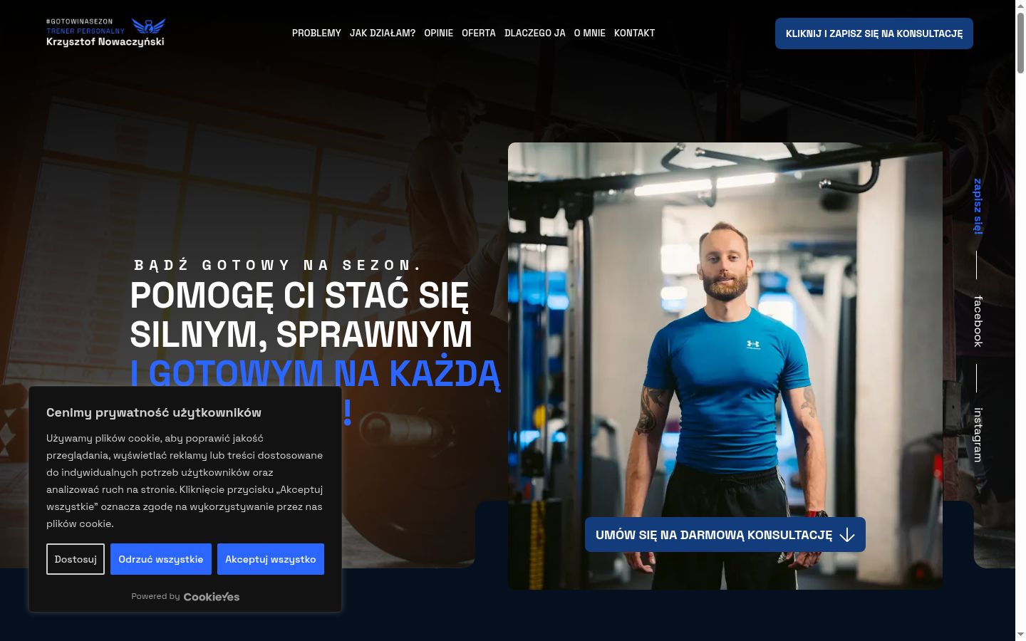 Screenshot tal-banner tal-kunsens muri qabel kwalunkwe interazzjoni
