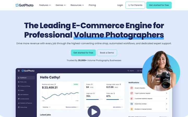 Screenshot of gotphoto.com