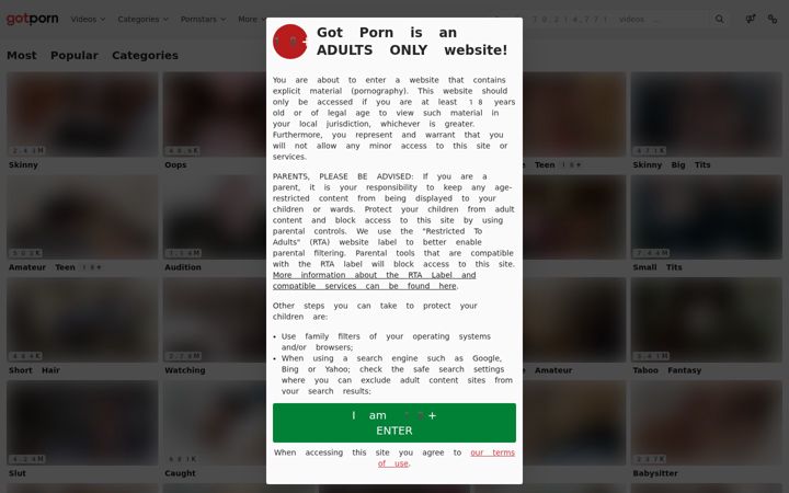 Captura de pantalla de gotporn.com