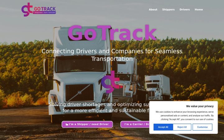 Screenshot of gotrack-drive.com