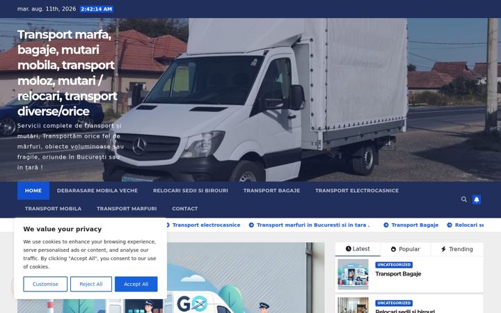 Screenshot of gotransport.ro