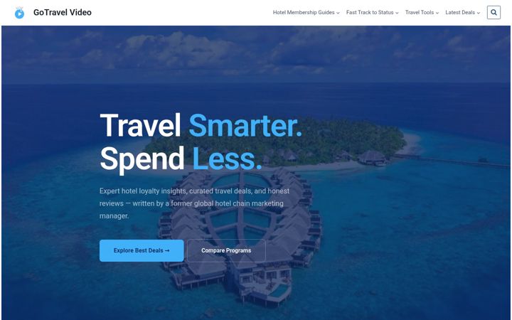 Screenshot of gotravelvideo.com