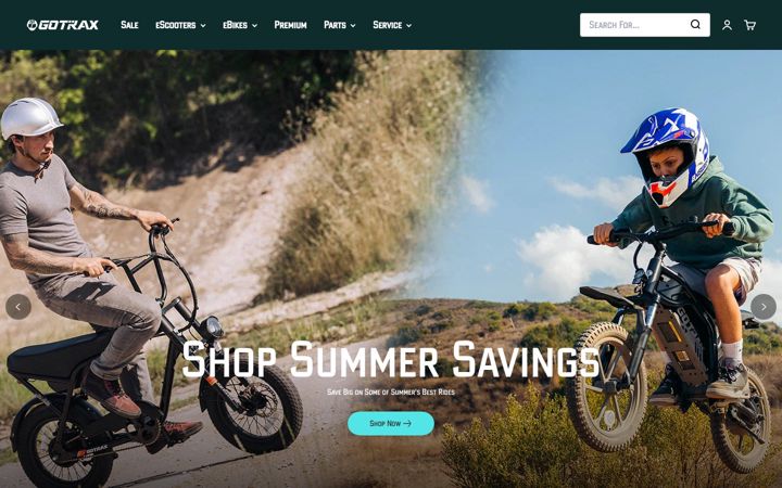 Screenshot of gotrax.com
