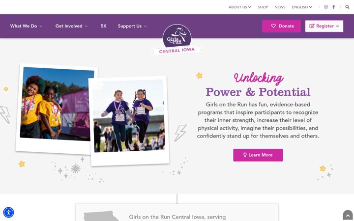 Screenshot of gotrcentraliowa.org