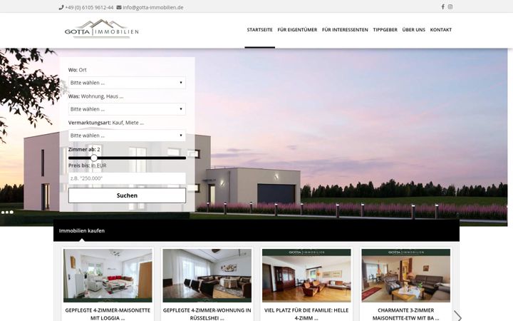 Screenshot of gotta-immobilien.de