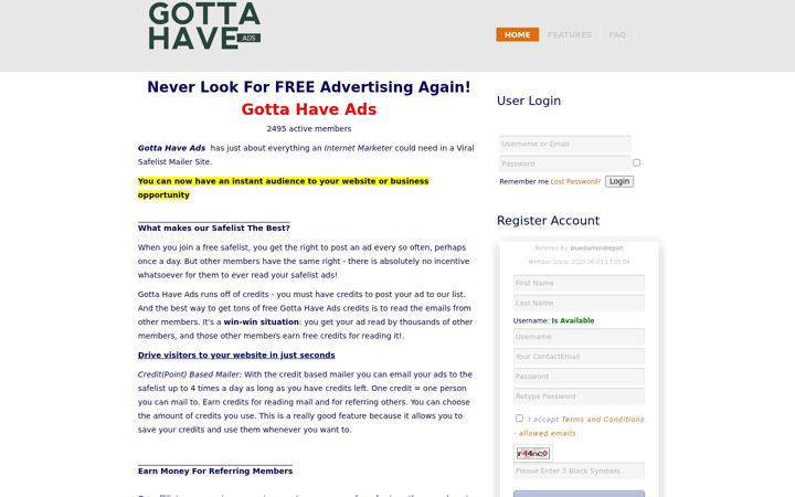 Screenshot of gottahaveads.com