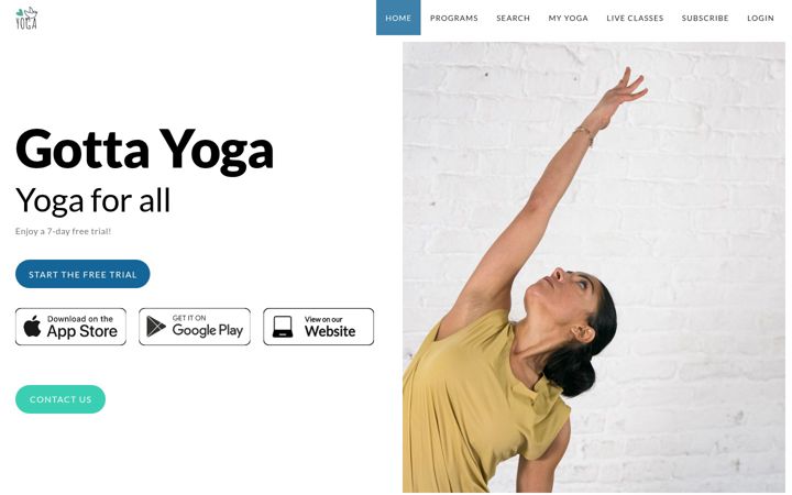 Screenshot of gottajoga.com