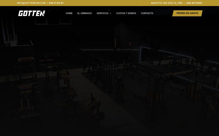 Screenshot of gottengym.com