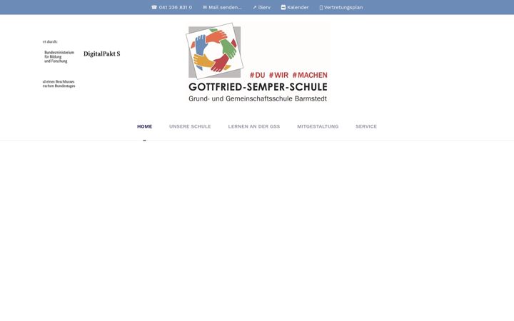 Screenshot of gottfried-semper-schule.de