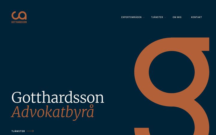 Screenshot of gotthardssonadvokat.se