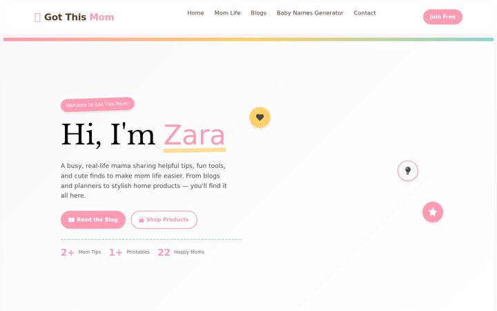 Screenshot of gotthismom.com