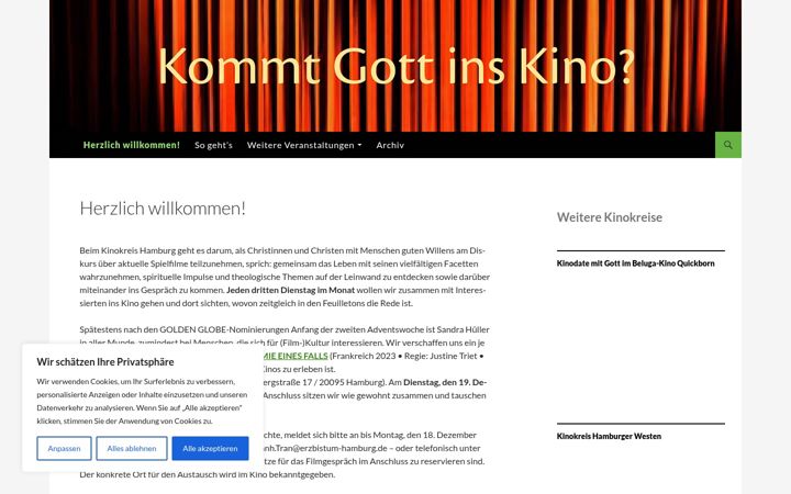 Screenshot of gottimkino.de