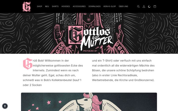 Zrzut ekranu gottlos-auf-mutter.de