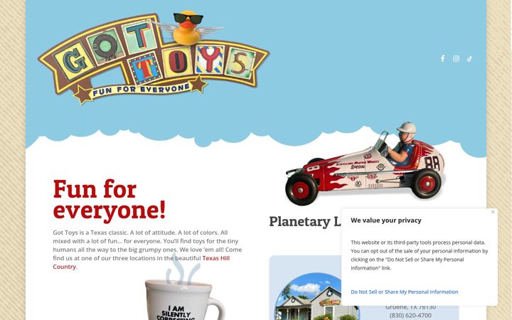 Screenshot of gottoysinc.com