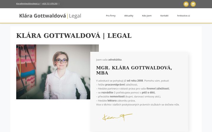 Screenshot of gottwaldovalegal.cz