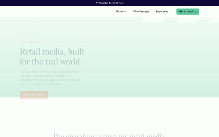 Screenshot of gotvantage.com